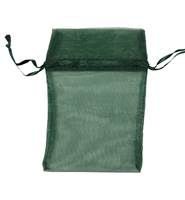 DARK GREEN ORGANZA DRAWSTRING BAGS 27248-BX